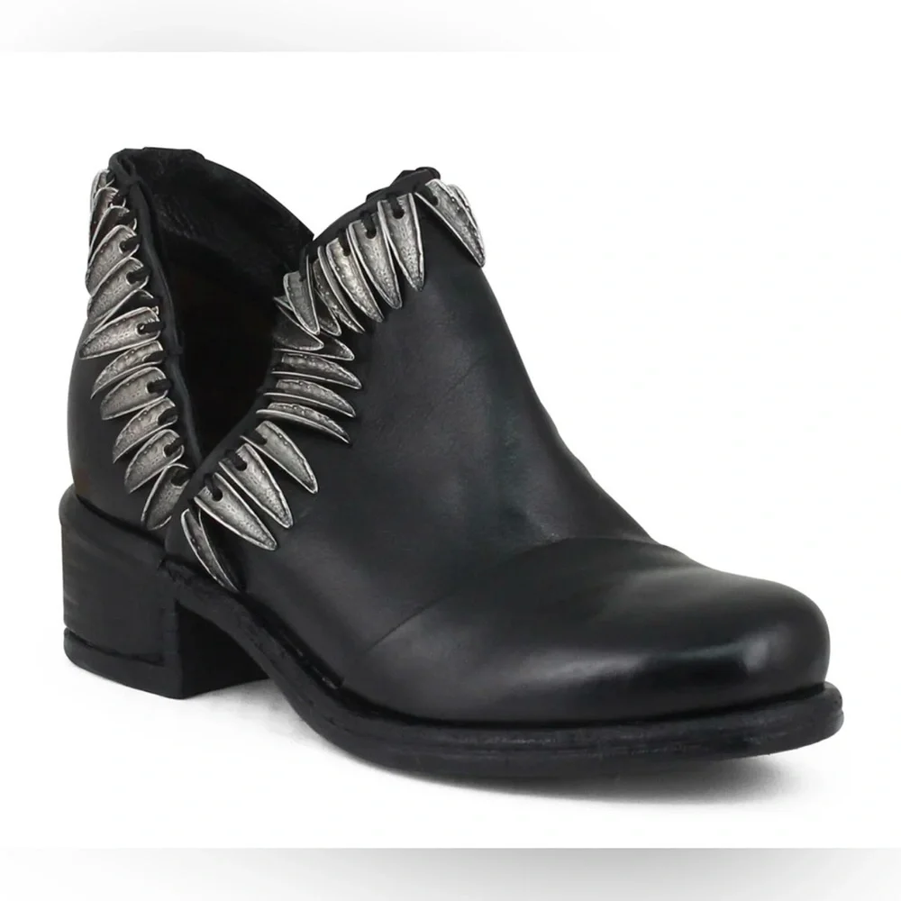 A.S. 98 On The Edge Iker Black and Silver Boots - Picture 3 of 11